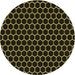 Square Patterned Black Rug, pat1725yw