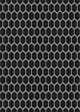 Patterned Black Novelty Rug, pat1725
