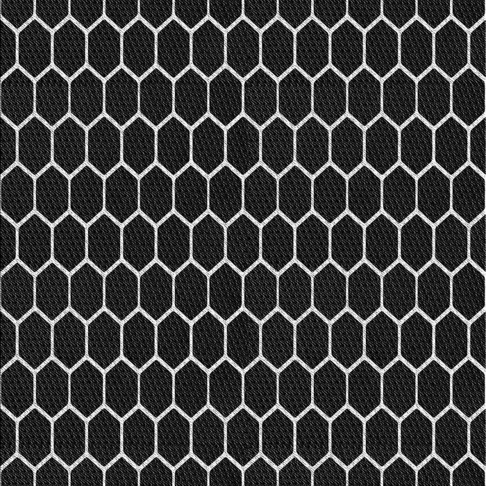 Machine Washable Transitional Black Rug, wshpat1725