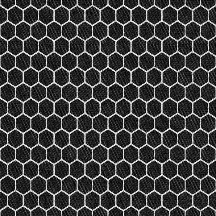 Sideview of Machine Washable Transitional Black Rug, wshpat1725