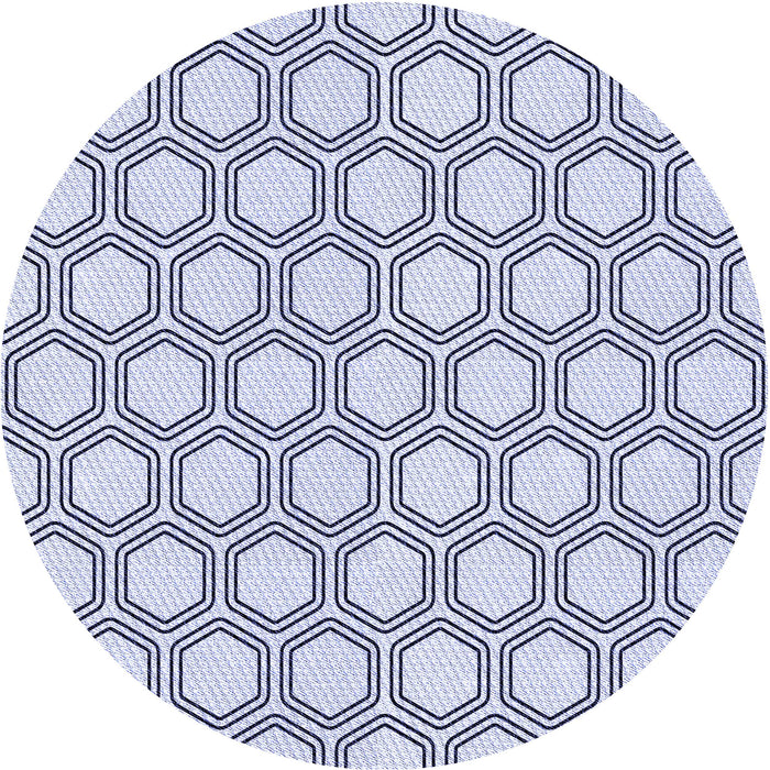 Square Patterned Lavender Blue Rug, pat1726blu