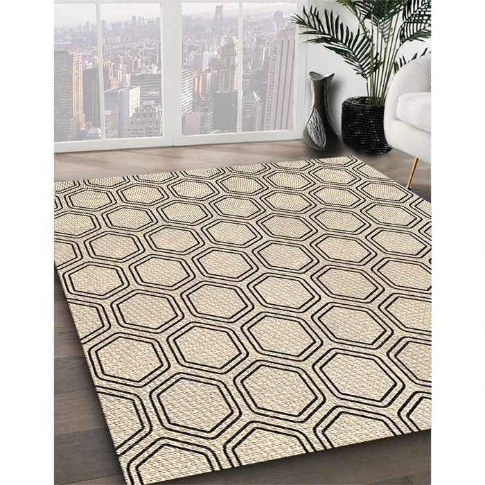 Patterned Brown Rug in Family Room, pat1726brn