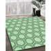 Machine Washable Transitional Mint Green Rug in a Family Room, wshpat1726grn