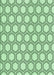 Machine Washable Transitional Mint Green Rug, wshpat1726grn