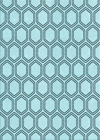 Machine Washable Transitional Deep-Sea Green Rug, wshpat1726lblu