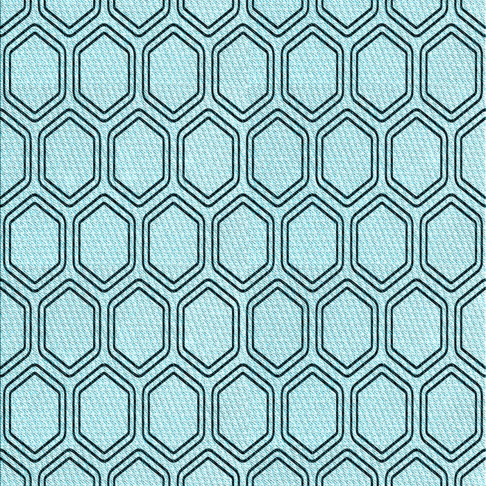 Machine Washable Transitional Deep-Sea Green Rug, wshpat1726lblu