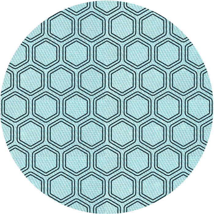 Square Machine Washable Transitional Deep-Sea Green Rug in a Living Room, wshpat1726lblu