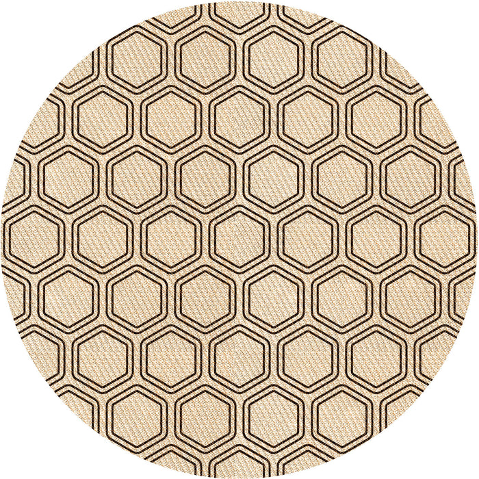 Square Machine Washable Transitional Navajo White Gold Rug in a Living Room, wshpat1726org