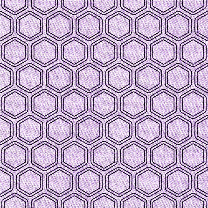 Round Patterned Purple Flower Purple Rug, pat1726pur