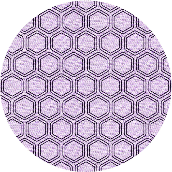 Square Patterned Purple Flower Purple Rug, pat1726pur