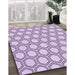 Machine Washable Transitional Purple Flower Purple Rug in a Family Room, wshpat1726pur