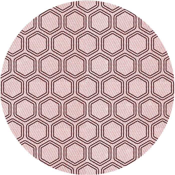 Square Patterned Red Rug, pat1726rd