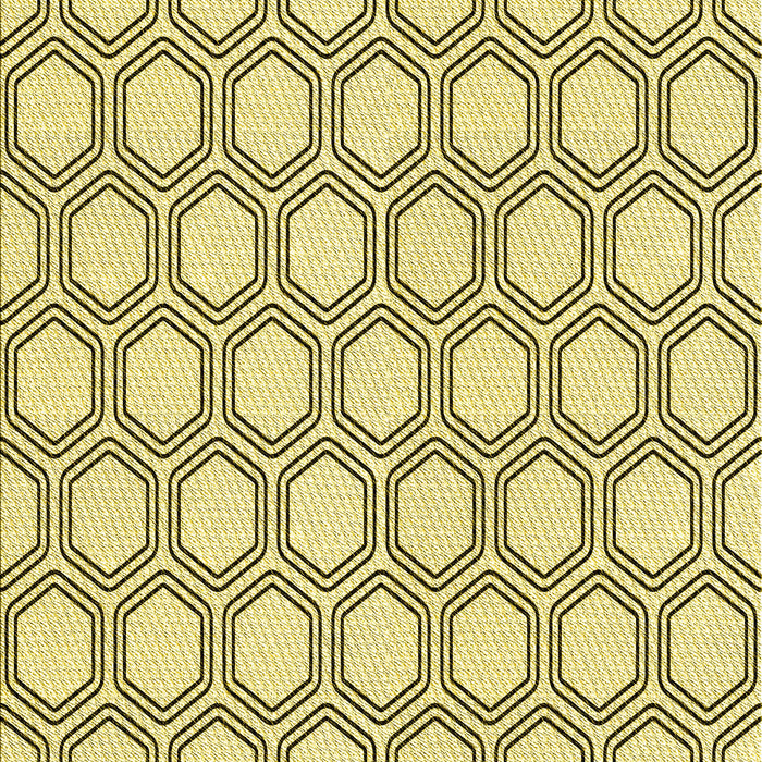 Machine Washable Transitional Sun Yellow Rug, wshpat1726yw