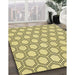 Machine Washable Transitional Sun Yellow Rug in a Family Room, wshpat1726yw