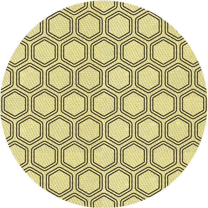 Square Patterned Sun Yellow Rug, pat1726yw