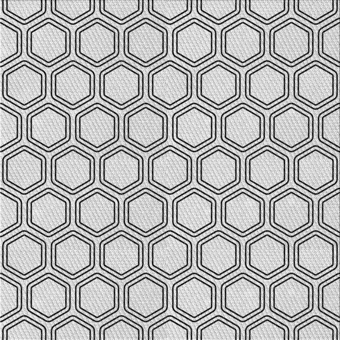 Square Patterned Off-White Novelty Rug, pat1726