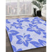 Machine Washable Transitional Blue Rug in a Family Room, wshpat1727blu