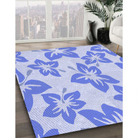 Patterned Blue Rug, pat1727blu