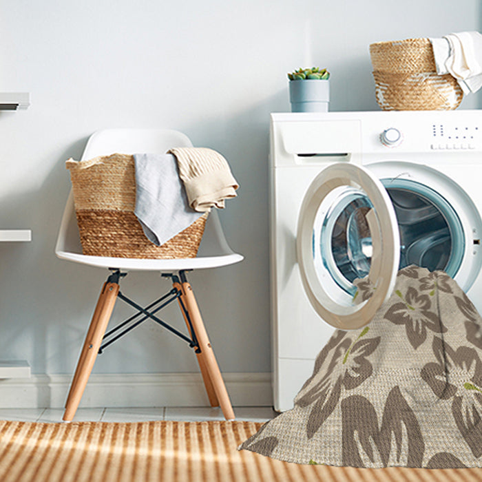 Machine Washable Transitional Golden Blonde Gold Rug in a Washing Machine, wshpat1727brn