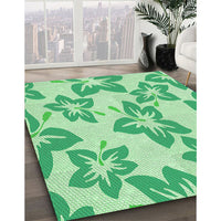 Patterned Green Rug, pat1727grn