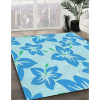 Patterned Blue Rug, pat1727lblu