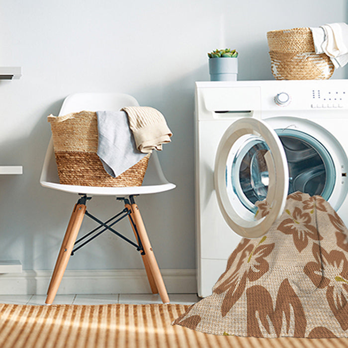 Machine Washable Transitional Orange Rug in a Washing Machine, wshpat1727org