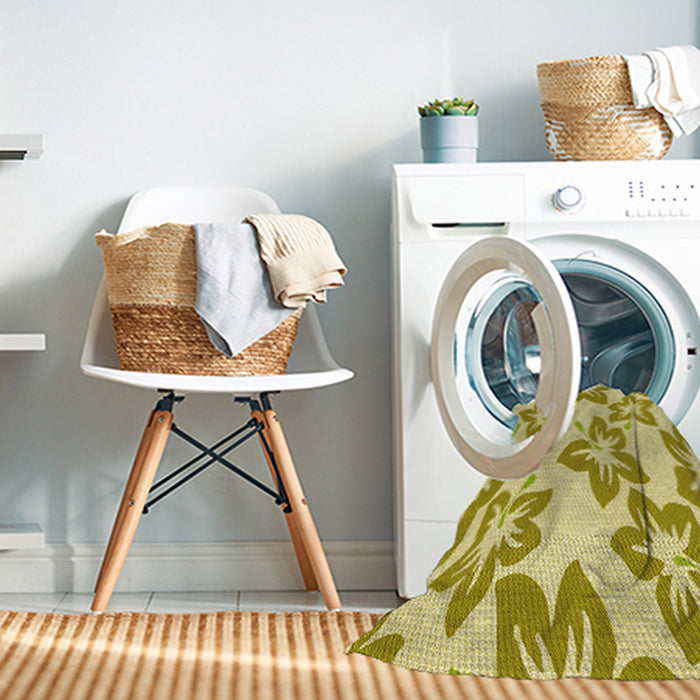 Machine Washable Transitional Dark Golden Brown Rug in a Washing Machine, wshpat1727yw