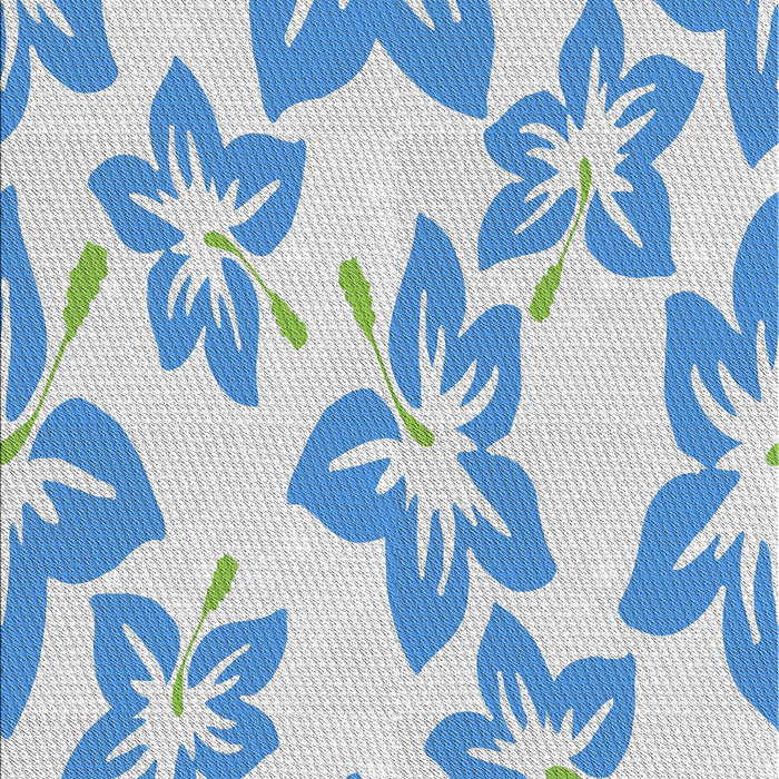 Patterned Pale Blue Novelty Rug, pat1727