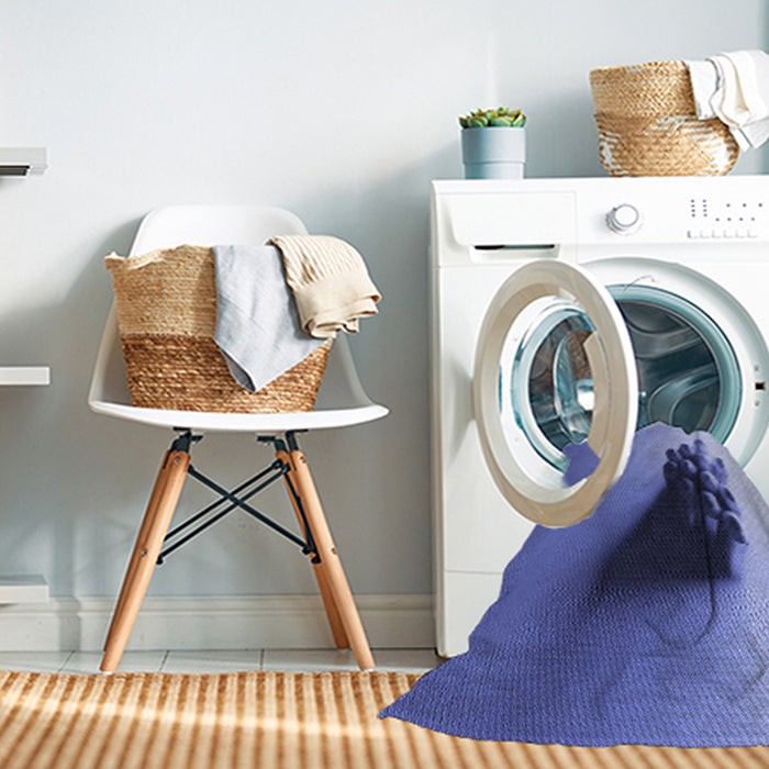 Machine Washable Transitional Denim Blue Rug in a Washing Machine, wshpat1728blu