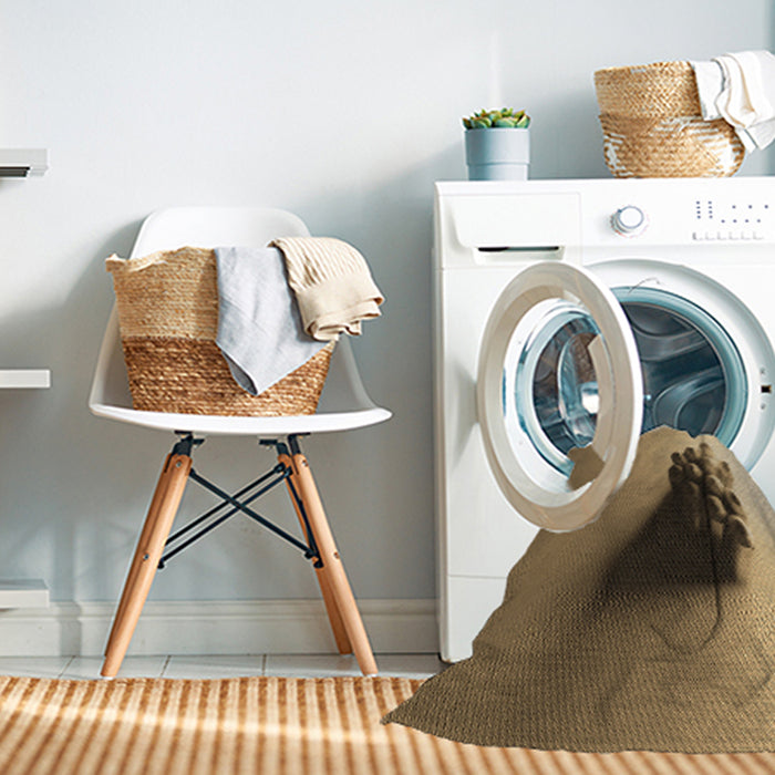 Machine Washable Transitional Red Brown Rug in a Washing Machine, wshpat1728brn