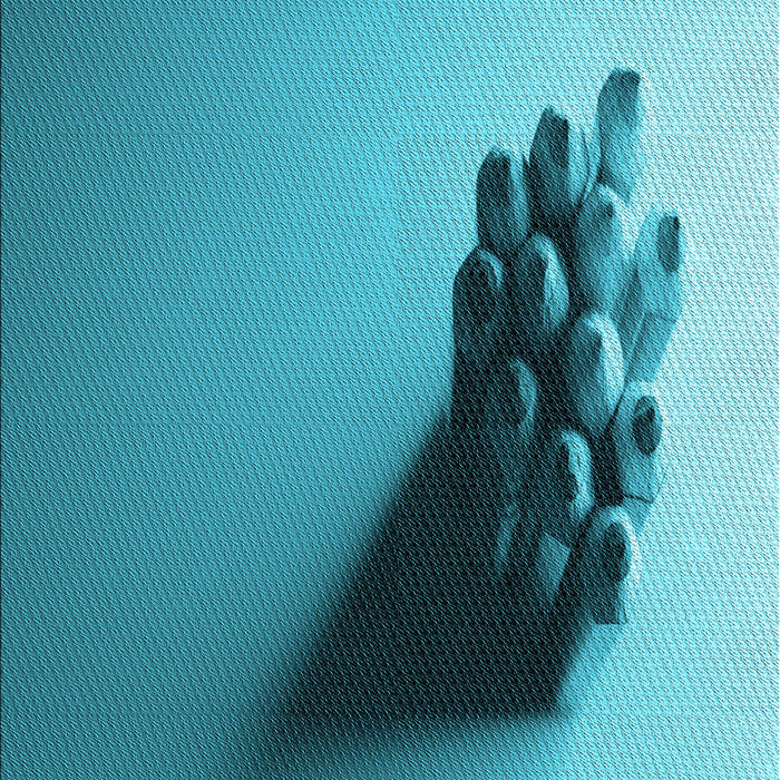 Patterned Dark Cyan Green Rug, pat1728lblu