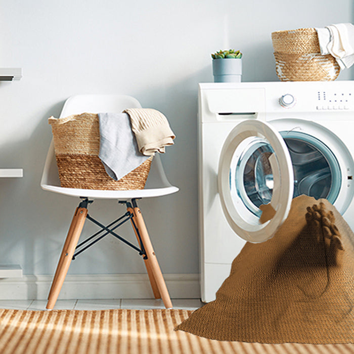 Machine Washable Transitional Orange Rug in a Washing Machine, wshpat1728org