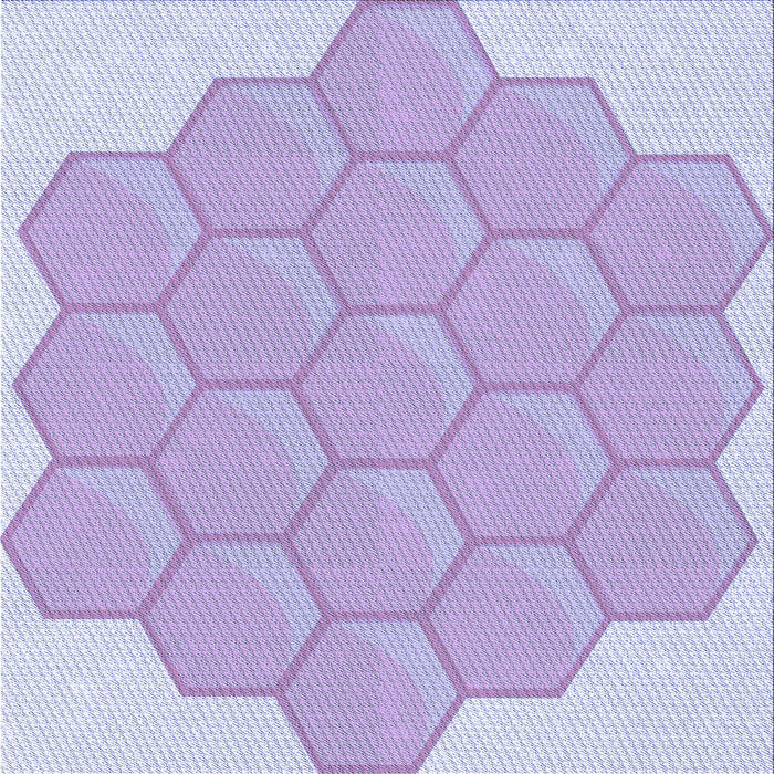 Round Machine Washable Transitional Purple Mimosa Purple Rug, wshpat1729blu