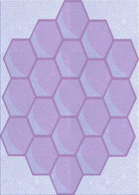 Machine Washable Transitional Purple Mimosa Purple Rug, wshpat1729blu