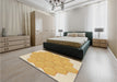 Patterned Dark Orange Rug in a Bedroom, pat1729brn