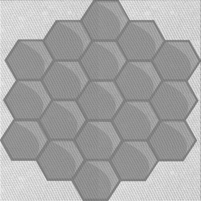 Round Patterned Gray Rug, pat1729gry