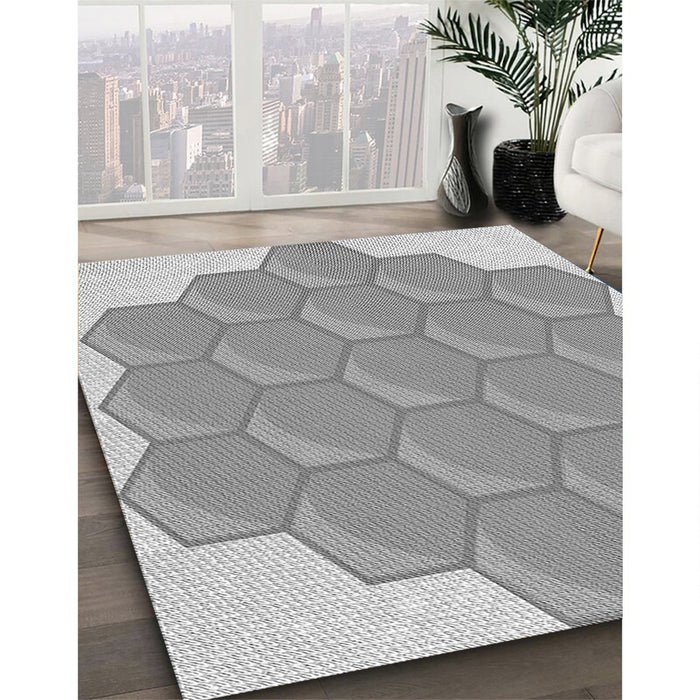 Patterned Gray Rug in Family Room, pat1729gry