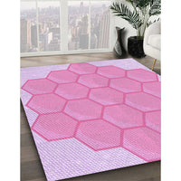 Patterned Blossom Pink Rug, pat1729pur