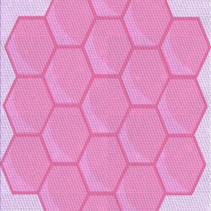 Machine Washable Transitional Blossom Pink Rug, wshpat1729pur