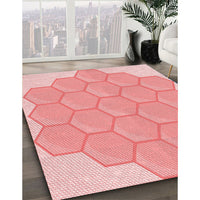 Patterned Pink Rug, pat1729rd