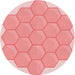 Square Patterned Pink Rug, pat1729rd