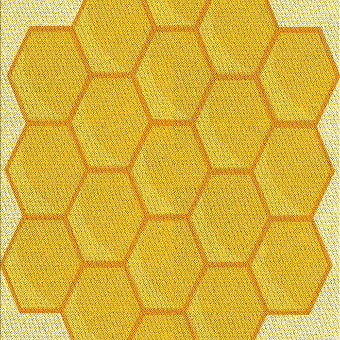 Machine Washable Transitional Bold Yellow Rug, wshpat1729yw