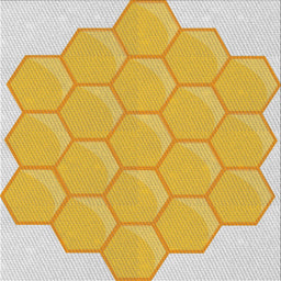 Square Patterned Harvest Gold Novelty Rug, pat1729