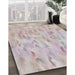 Patterned Pink Novelty Rug in Family Room, pat172