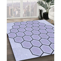 Patterned Periwinkle Purple Rug, pat1730blu