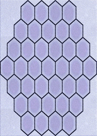 Machine Washable Transitional Periwinkle Purple Rug, wshpat1730blu