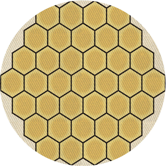 Square Patterned Cinnamon Brown Rug, pat1730brn