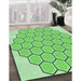 Machine Washable Transitional Green Rug in a Family Room, wshpat1730grn