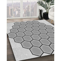 Patterned Platinum Gray Rug, pat1730gry