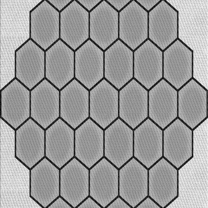 Machine Washable Transitional Platinum Gray Rug, wshpat1730gry